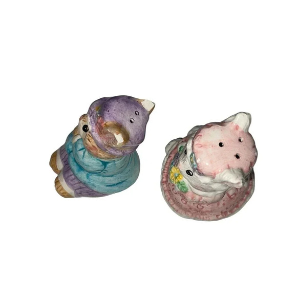 1994 Mercuries | Ceramic Bunnies Garden Easter Kids  | Salt Pepper Shakers - Picture 8 of 16
